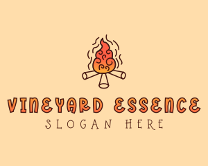 Wood Camp Fire logo design