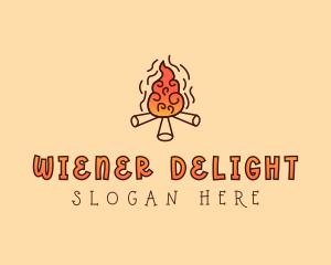 Wood Camp Fire logo design