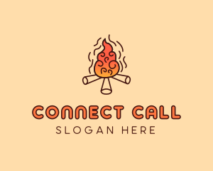 Wood Camp Fire logo design