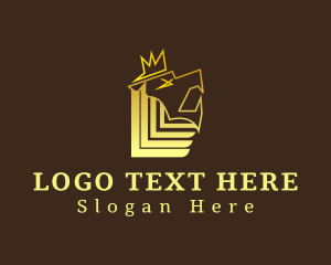 Investor - Gold Lion Crown logo design