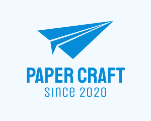 Blue Paper Plane logo design