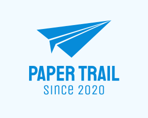 Blue Paper Plane logo design