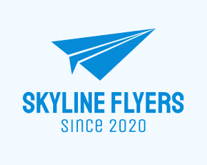 Flyer - Blue Paper Plane logo design
