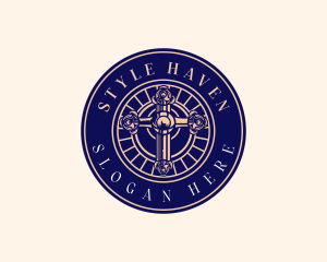 Ministry - Church Sacred Cross logo design