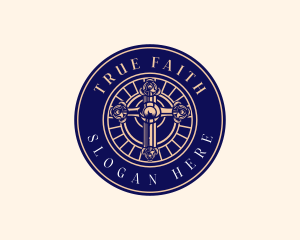 Belief - Church Sacred Cross logo design