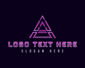 App - Triangle Gaming Letter H logo design