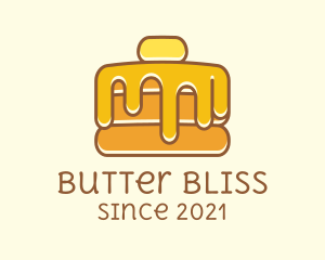 Butter - Delicious Breakfast Pancake logo design