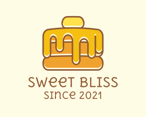 Sweet Syrup Pancake  logo design