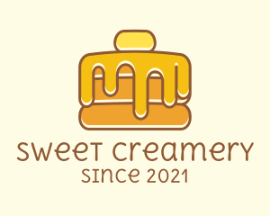 Sweet Syrup Pancake  logo design