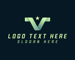 Letter V - Industrial Logistics Mover logo design