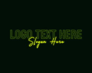 Sign - Neon Glow Light Gaming logo design