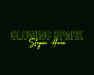 Neon Glow Light Gaming logo design