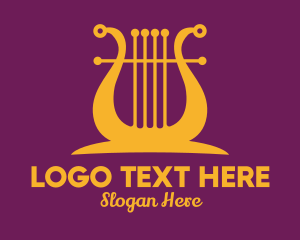 Harp - Modern Yellow Harp logo design