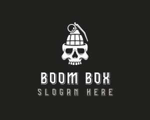 Skull Grenade Explosives logo design