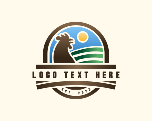 Grass - Rooster Farm Livestock logo design