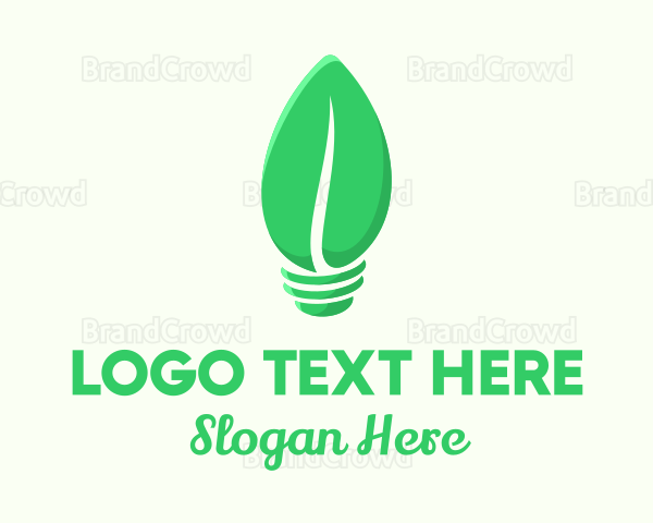 Leaf Lamp Light Logo