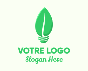 Light - Leaf Lamp Light logo design