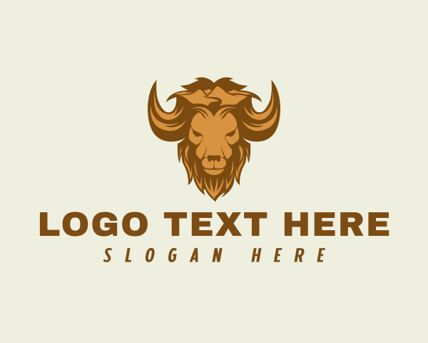 Tour - Mountain Wild Buffalo logo design