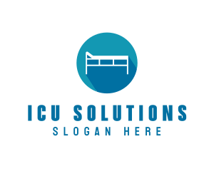 Icu - Medical Hospital Bed logo design