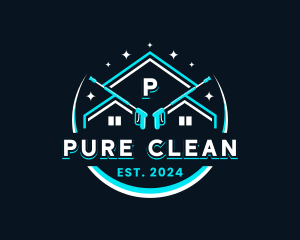 Power Wash Roof Cleaning logo design