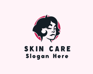 Dermatologist - Beauty Woman Haircut logo design