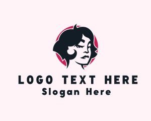 Beauty Woman Haircut Logo