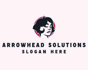 Beauty Babe Woman Haircut logo design