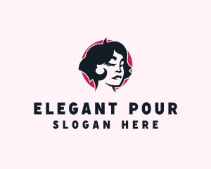 Beauty Babe Woman Haircut logo design