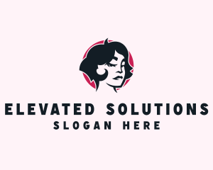 Beauty Babe Woman Haircut logo design