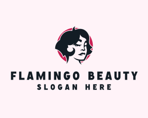 Beauty Babe Woman Haircut logo design