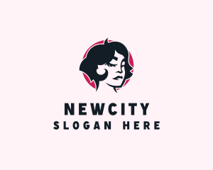 Beauty Babe Woman Haircut logo design