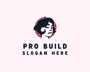 Beauty Babe Woman Haircut logo design