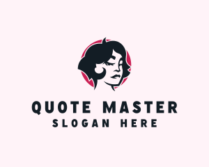 Beauty Babe Woman Haircut logo design