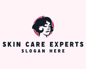 Dermatologist - Beauty Babe Woman Haircut logo design