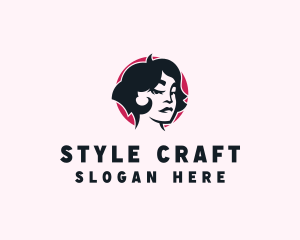 Hairstyling - Beauty Babe Woman Haircut logo design