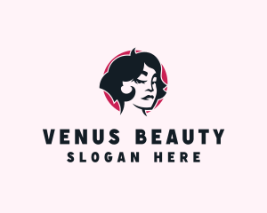 Beauty Babe Woman Haircut logo design