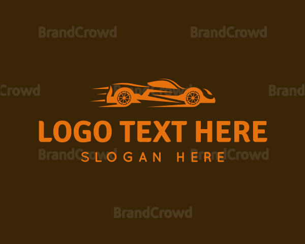 Orange Racing Car Logo