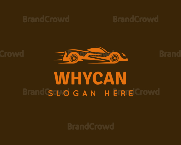 Orange Racing Car Logo