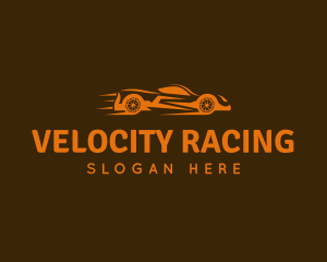 Orange Racing Car logo design