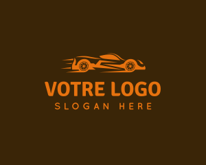 Repair - Orange Racing Car logo design