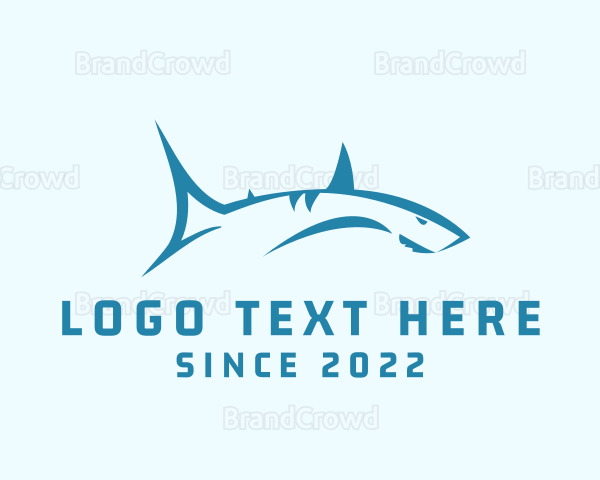 Aquatic Shark Surfing Logo