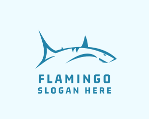 Aquatic Shark Surfing Logo