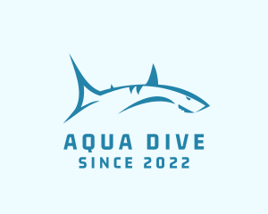 Aquatic Shark Surfing logo design