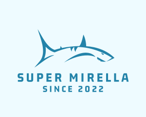 Blue - Aquatic Shark Surfing logo design
