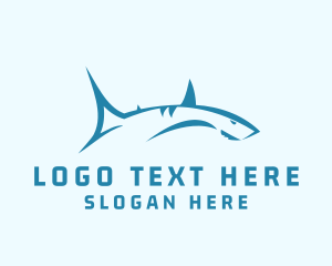 Aquatic Shark Surfing Logo