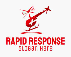 Emergency - Emergency Helicopter Rescue Ambulance logo design