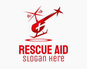 Rescue - Emergency Helicopter Rescue Ambulance logo design