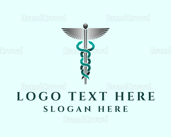 Caduceus Staff Hospital Logo