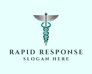 Paramedic - Caduceus Staff Hospital logo design