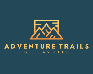 Mountain Trekking Adventure logo design